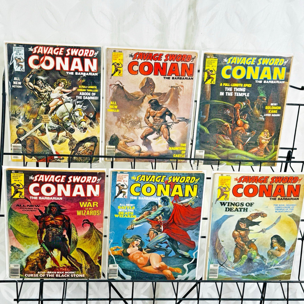 Savage Sword Of Conan 11-12 17-19 Lot Marvel Magazine‎ Bronze Age